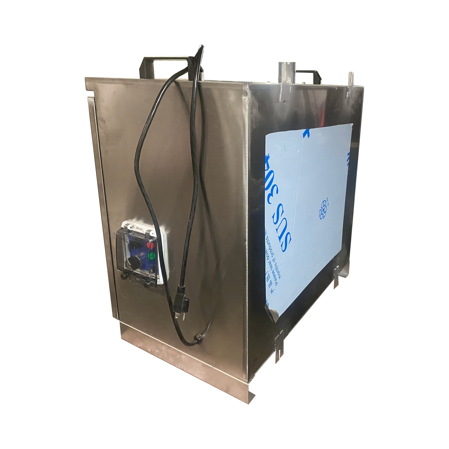 Portable corona discharge ozone machine for odor removal and air purification in indoor spaces.