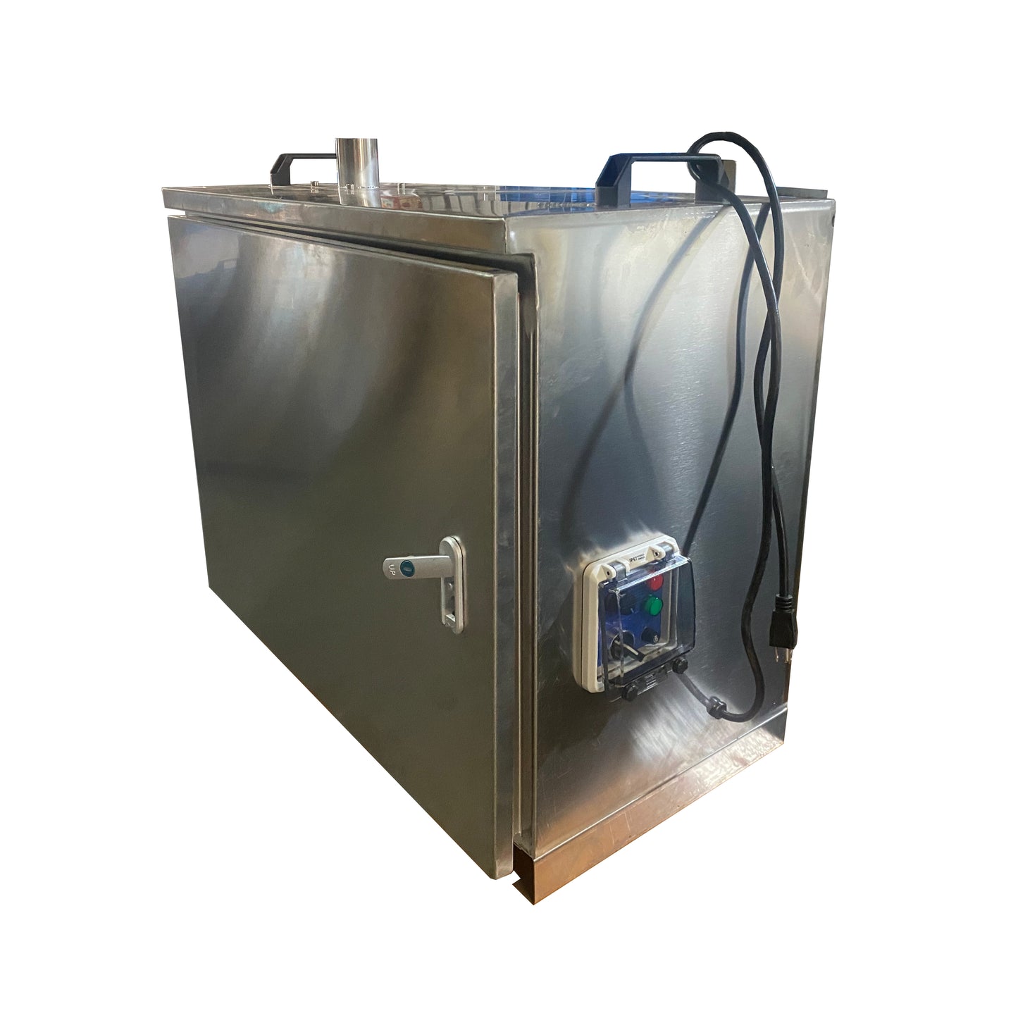 Portable corona discharge ozone machine for odor removal and air purification in indoor spaces.