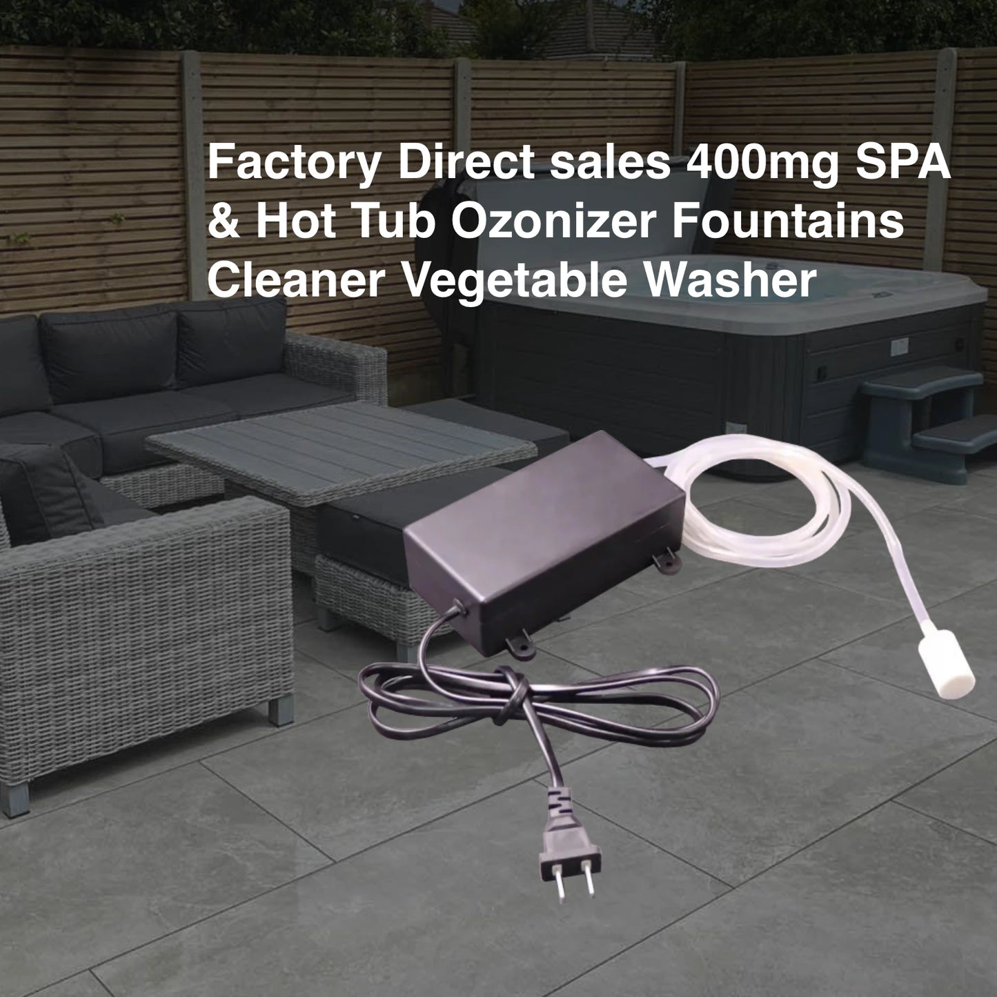 Factory Direct sales 400mg SPA & Hot Tub Ozonizer Fountains Cleaner Vegetable Washer